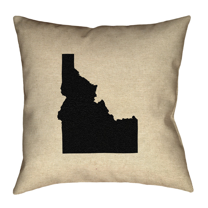 Housse de coussin Katelyn Smith Idaho, 14 po x 14 po, Noir