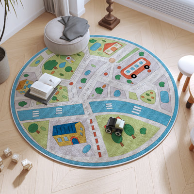 Tapis velours multicolore, tapis de jeu pour enfants antidérapant et doux pour salle de jeux