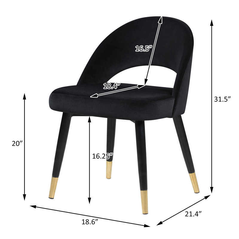 Chaise d'appoint Tunya, Noir