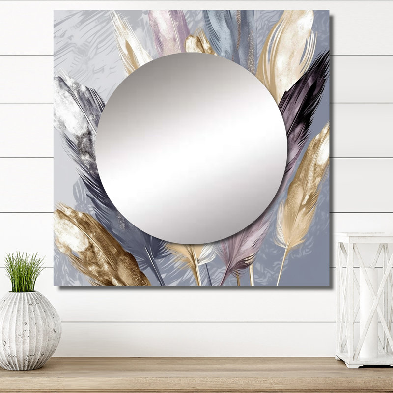 Décoration murale Meinulf - Glam Feather, 29 po x 29 po