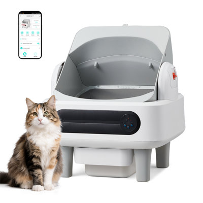 11L Open Top Automatic Cat Litter Box, Quiet Operation with Bio-Radar & Gravity Sensor,Works with 2.4G WiFi & 5G