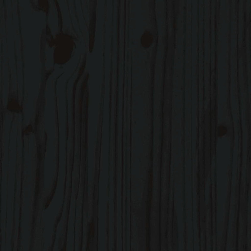 Solid Wood Headboard, Black, 100cm H x 145.5cm W