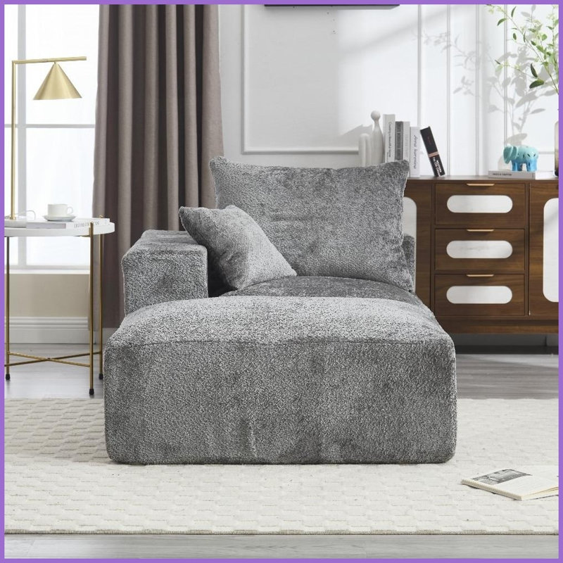 Canapé moderne à 2 places en mousse viscoélastique chenille - sans assemblage, facile à transporter pour le salon, la chambre à coucher et Bureau à domicile