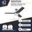 Ventilateur de plafond avec lumière DEL Reston