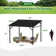 10'W X 8'D  Manual Slope Patio Awning In Black