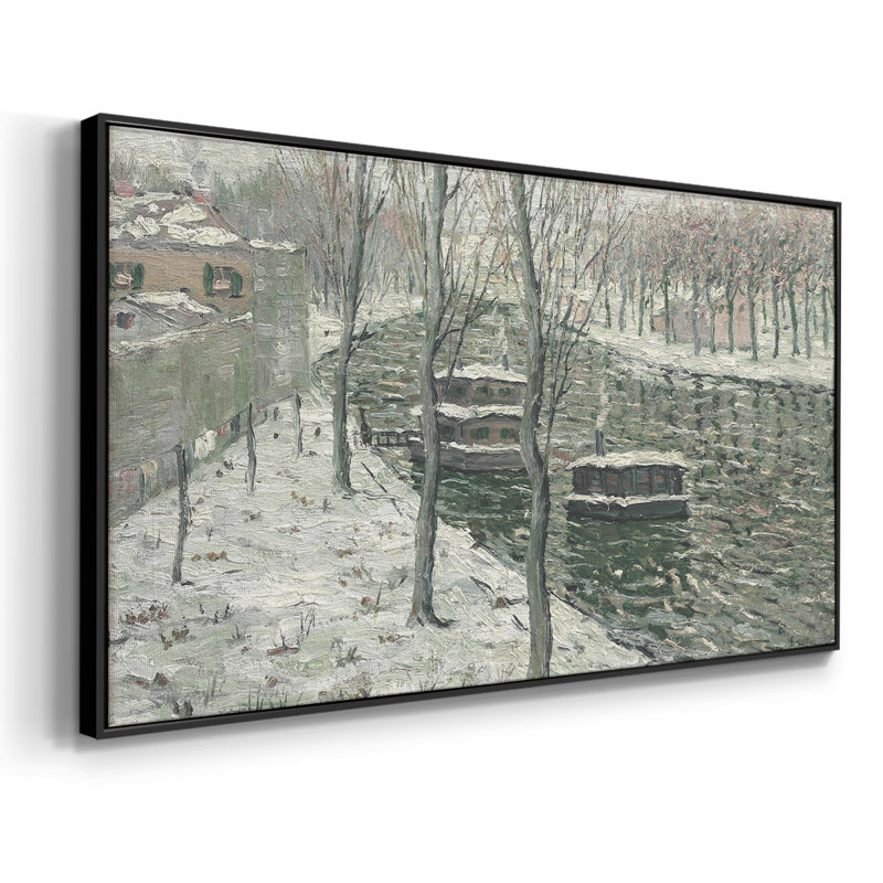 Série paysage - CCXCVII - Toile tendue avec châssis, prête à accrocher, Noir, H 21 po x l 41 po