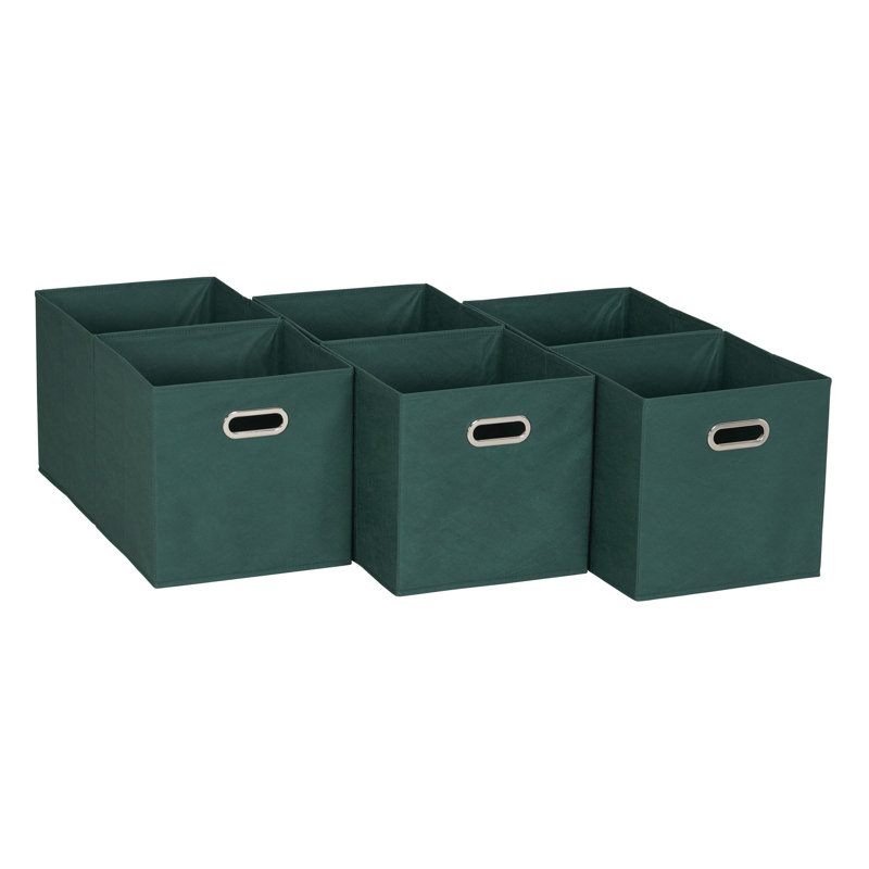 Ensemble de bacs de rangement en tissu Wayfair Basics®, Vert