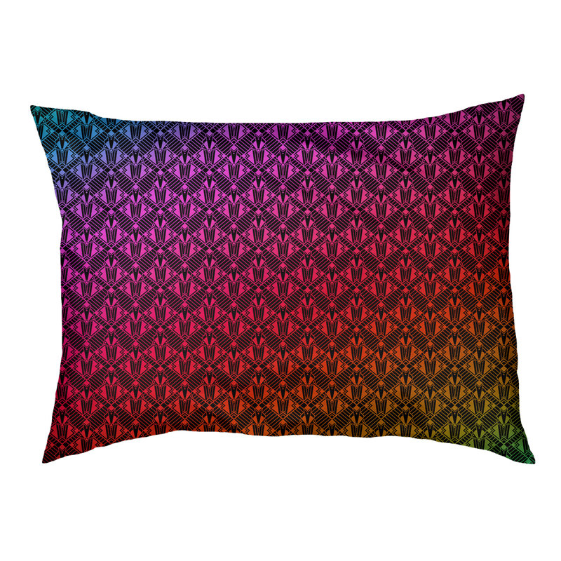 Byrge Geometric Polyester Pet Bed, Large (42.5 W" x 32.5" D x 14" H), Green