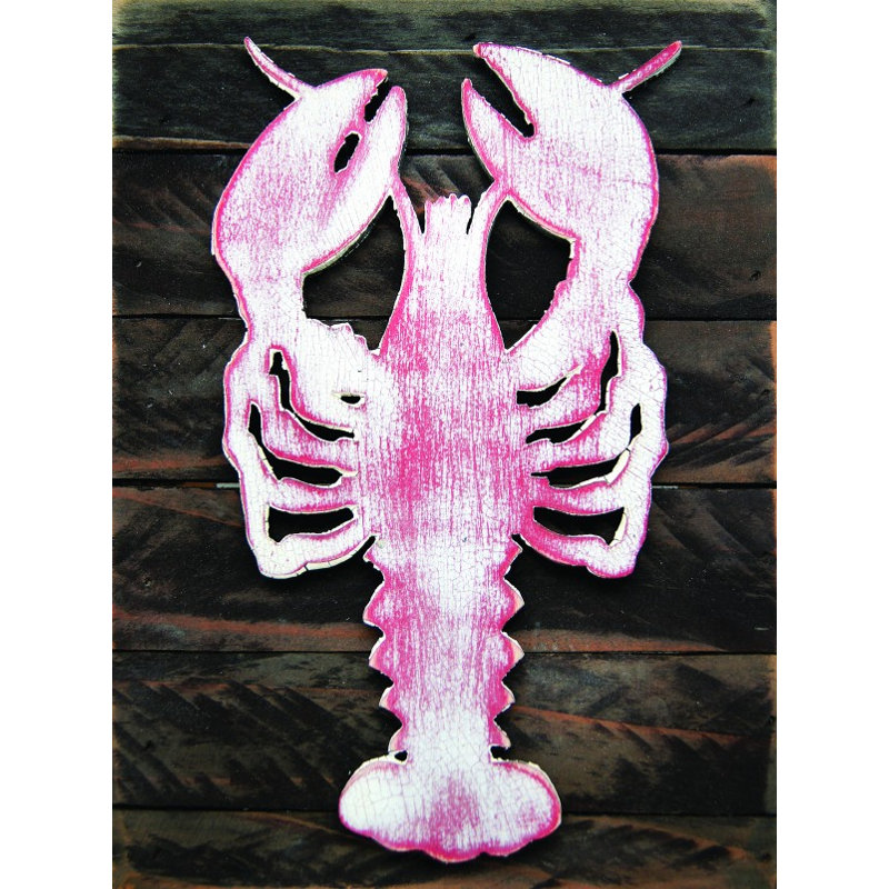 Décoration murale « on board », art de homard, H 8 po x l 6 po x P 1,5 po