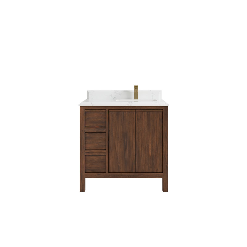 36'' Single Bathroom Vanity with Quartz Top