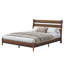 Mid-Century Modern Solid Wood Platform Bed with Slatted Headboard-135754257-135754259