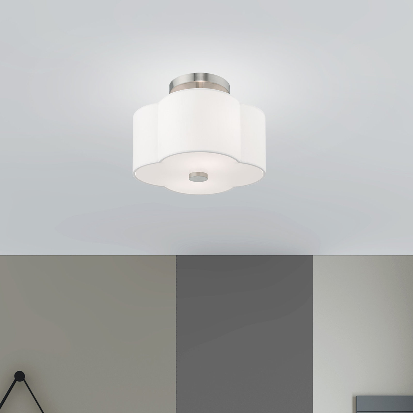 Vino 2 Light Semi Flush Mount, 8.5" H x 11" W x 11" D