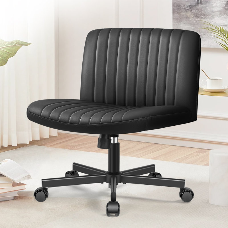 KERDOM Wheeled Wide Seat Leisure Office Chair Reviews Wayfair