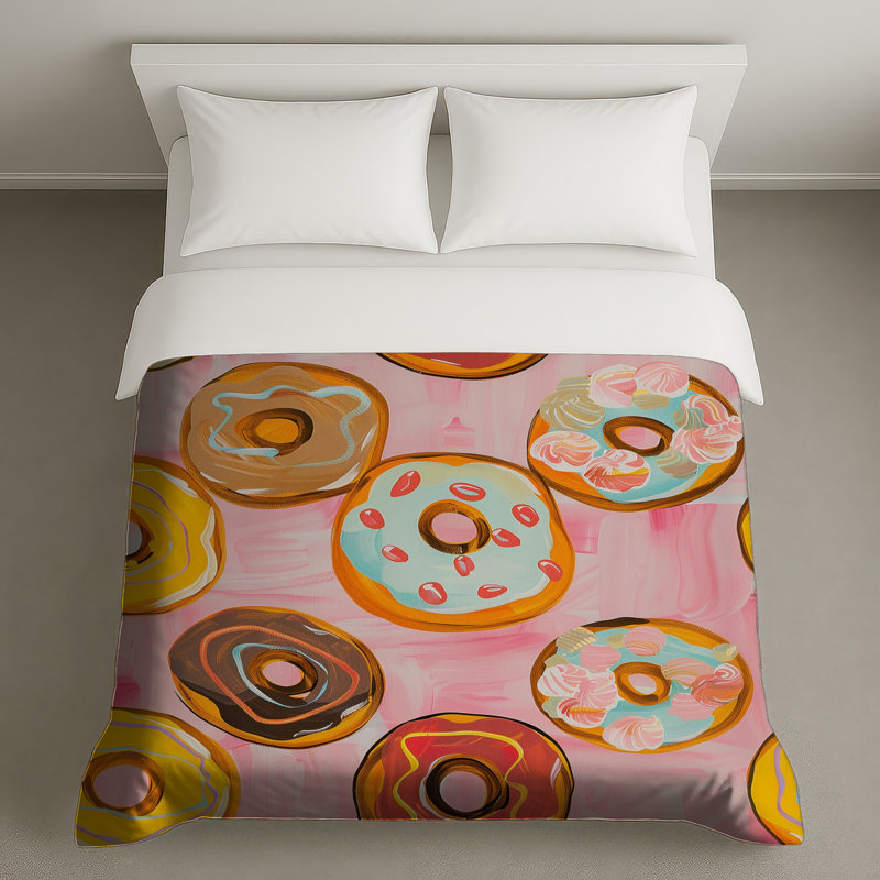 Housse de couette Donuts Bedding Food Pop Art, Lit simple