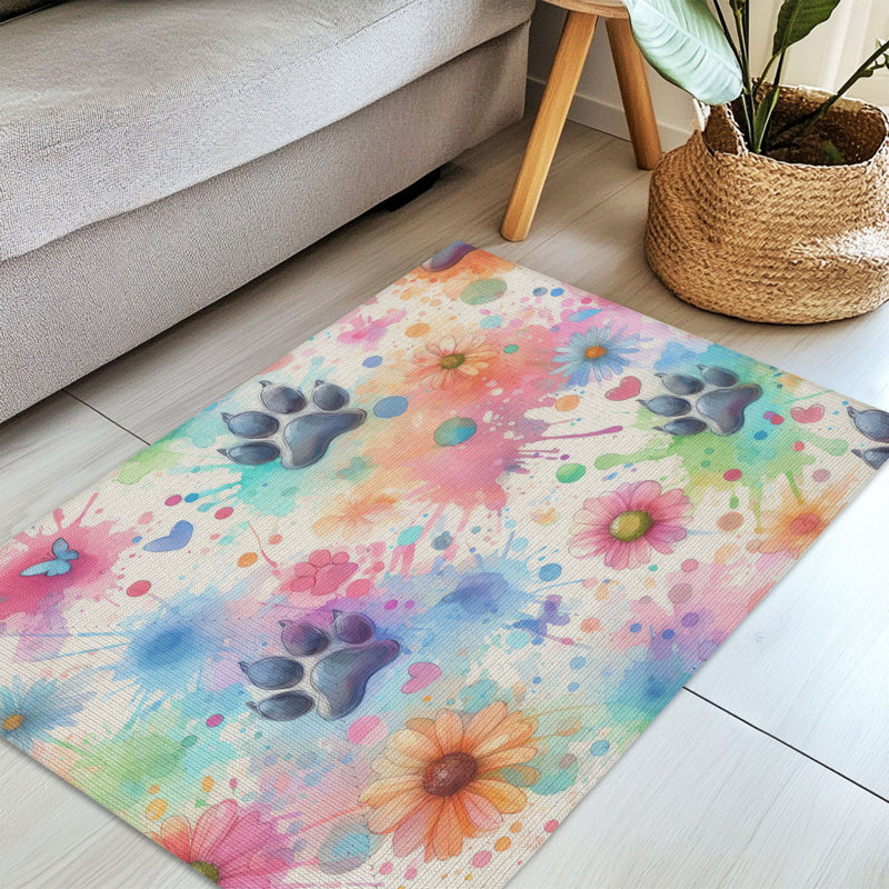 Tapis tressé Pet Paw, Rectangulaire 3 pi x 5 pi