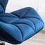 Fauteuil de bureau pivotant et capitonné, bleu-608115833
