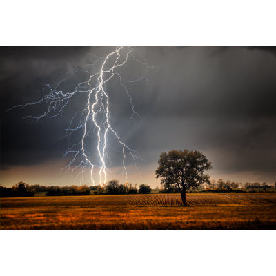 " Lightning Over Field " by Balazskovacs