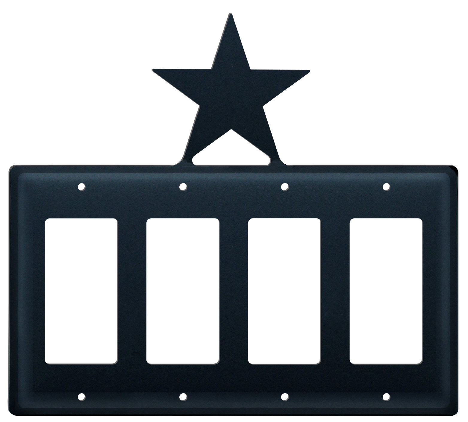 Village Wrought Iron Star 4-Gang Rocker Wall Plate | Wayfair