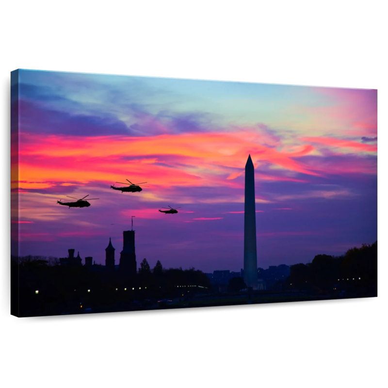 Helicopters In Washington DC, 8" H x 12" W