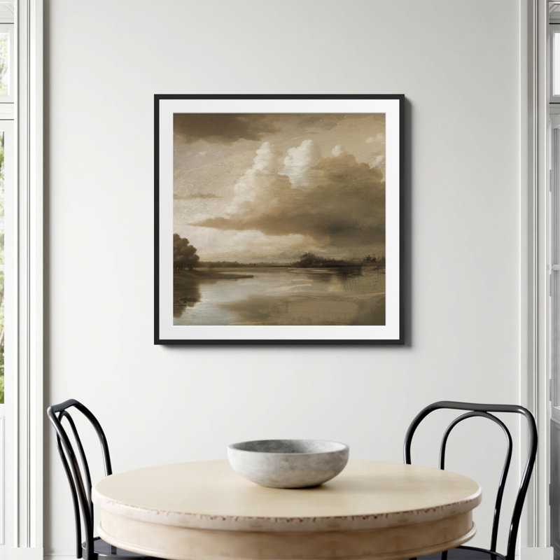 «Lake Park Print» par Dan Hobday, art, Oui, Papier avec cadre simple noir, H 36 po x l 36 po