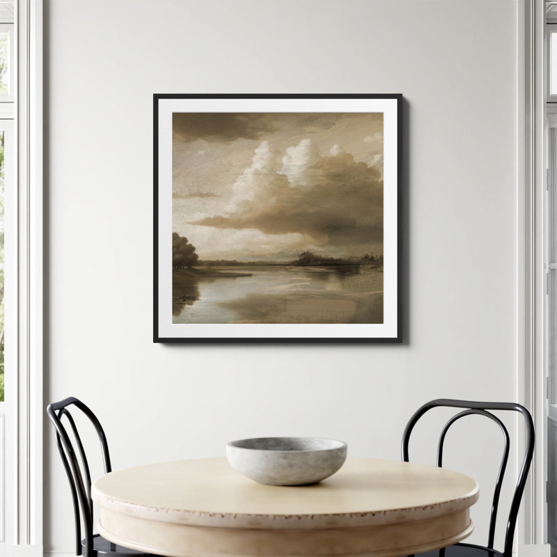 «Lake Park Print» par Dan Hobday, art, Papier avec cadre simple noir, Oui, H 36 po x l 36 po