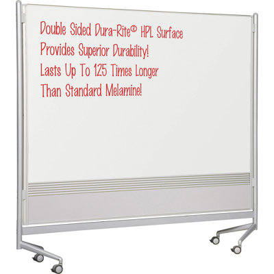 Freestanding High Pressure Laminate Reversible Large - 6' - 8' Whiteboard