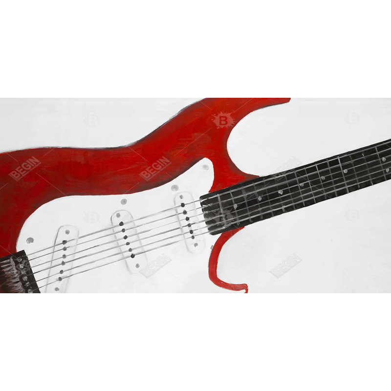 Red rock guitar - 15.75"x31.50" Desk mat