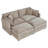 Modern Chenille Loveseat Sofa Couch With Ottoman-1360277077-1360277076