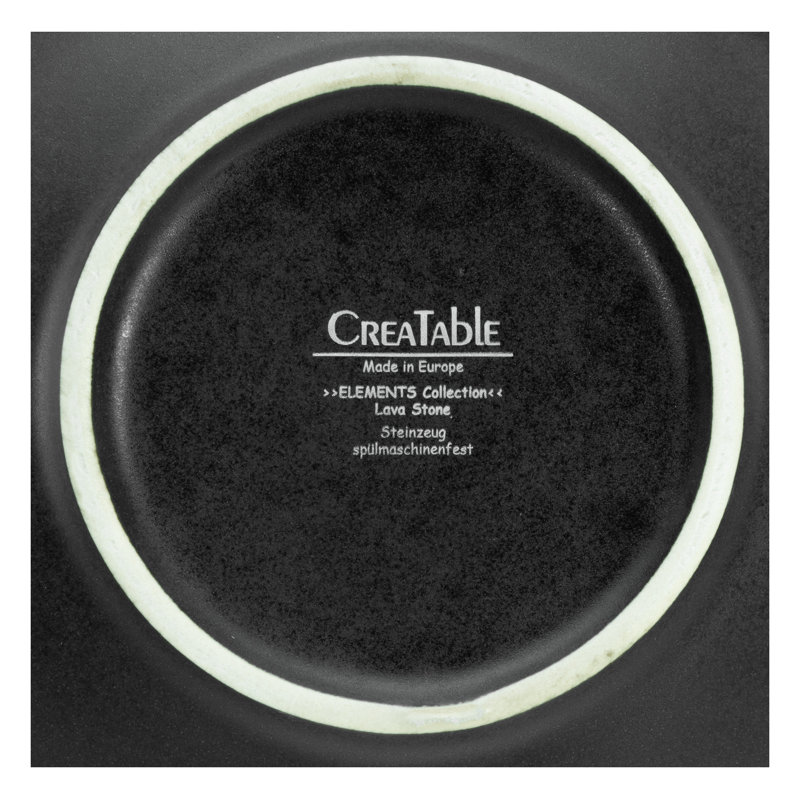 Creatable, lava stone black, 2-piece pasta gourmet plate set