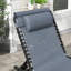 Chaise longue de piscine pliante Outsunny avec dossier inclinable à 4 positions et siège en filet respirant pour la détente en plein air, gris-278328865