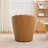 Genuine Leather Accent Swivel Barrel Chair – 360° Spin Metal Base-1378148629