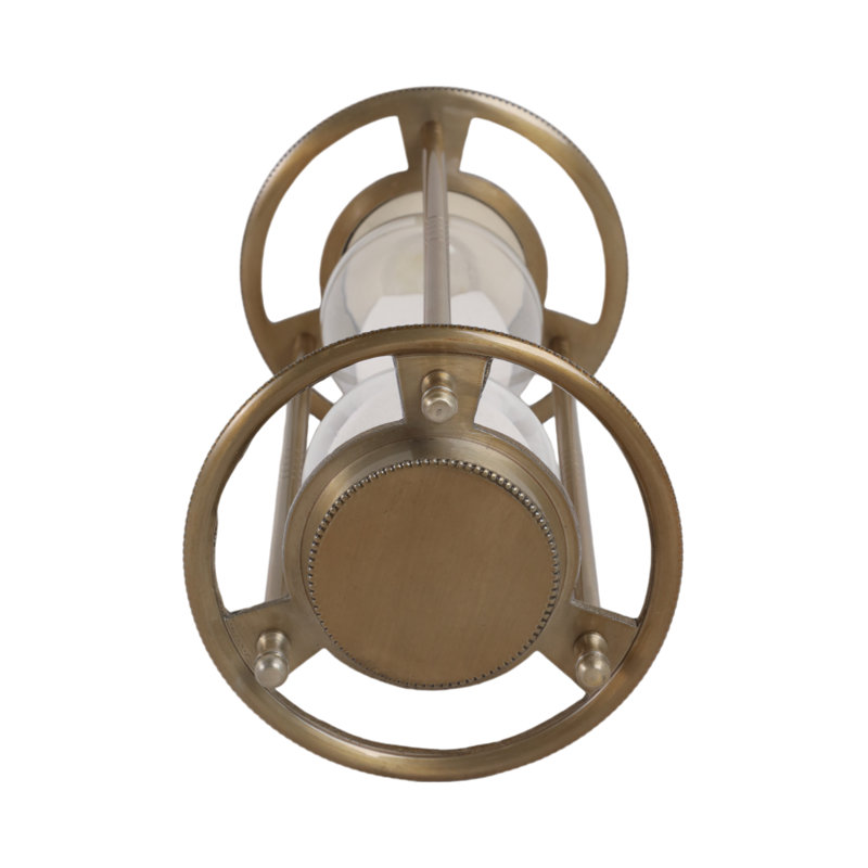11" Verlice Metal Hourglass, Brown