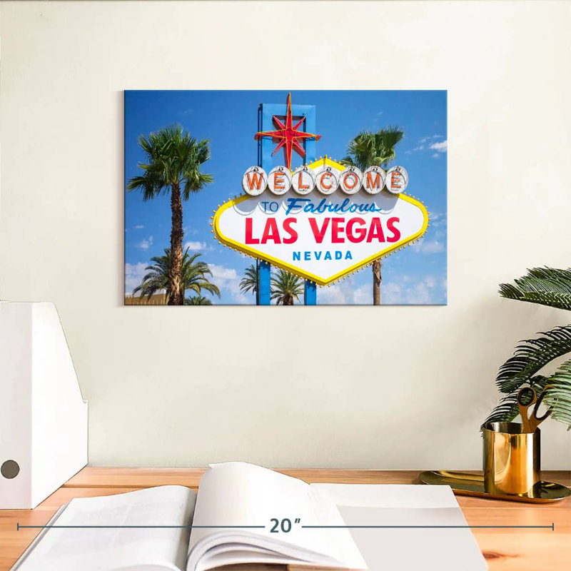 Panneau Lilie Las Vegas Nevada, H 8 po x l 12 po