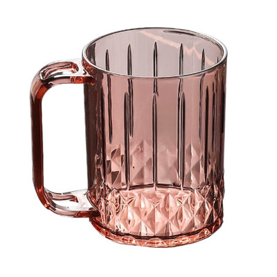 Plastic rinse cup Striped And Extravagant Mouthwash Cup Household Transparent Plastic Cups With Holes Tooth Tank Tooth Cup Brush High-color Couple Wash Cup