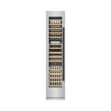 ZLINE Autograph 18 in. Stainless Steel 68 Bottle Right Hinge Column Wine Cooler with Black Accents
