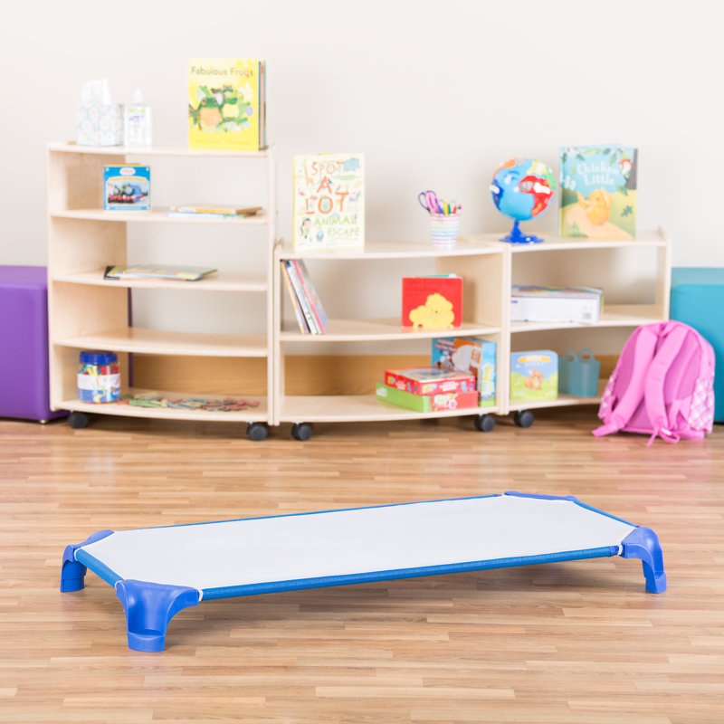 Assembled Heavy-Duty Mesh Fabric Stackable Daycare Cots