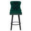 Tabourets de bar en velours avec boutons, anneau en métal, base pour bistro, bar pour la maison, îlot de cuisine avec rotation à 360 degrés sans effort