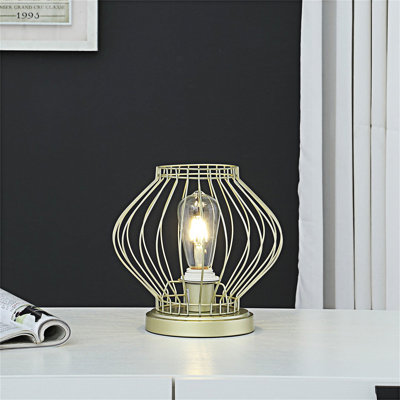 Lampe de table industrielle en métal en métal avec structure durable et lumière diffuse douce