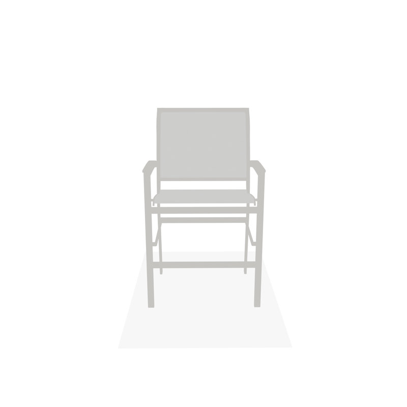 Chaise de café empilable en aluminium Bazza, Neige, Blanc 6D Sunbrella®