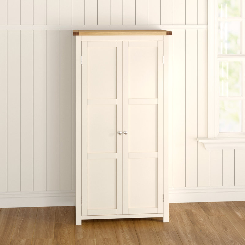 2 Door Wardrobe, Waxed Pine