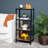 Mind Reader Bar Cart, Rolling Cart, Microwave Stand, Utility Cart, 17.85"L x 12"W x 39"H