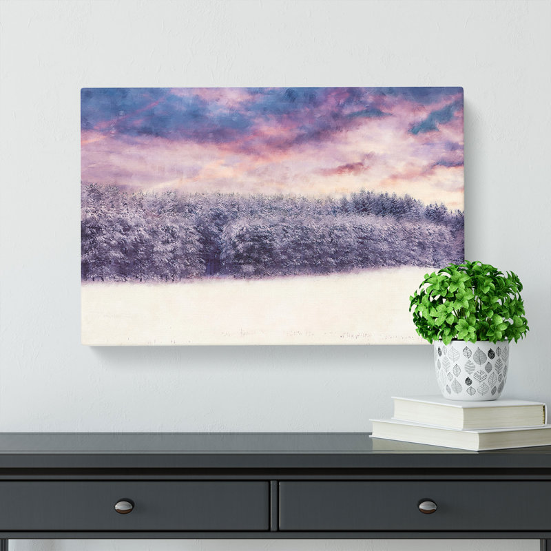 Purple Sky At Winter - Wrapped Canvas, 35cm H x 50cm W x 3cm D