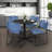 Regency Cain Round Breakroom Table & 4 Zeng Stack Chairs-73412194-73412202