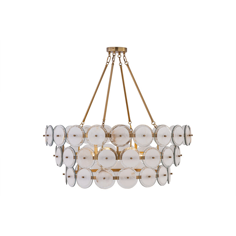 Luminaire suspendu 6 lumières Kintrel 36,5 ", H 15 po x l 36,5 po x P 36,5 po, 6 lumières