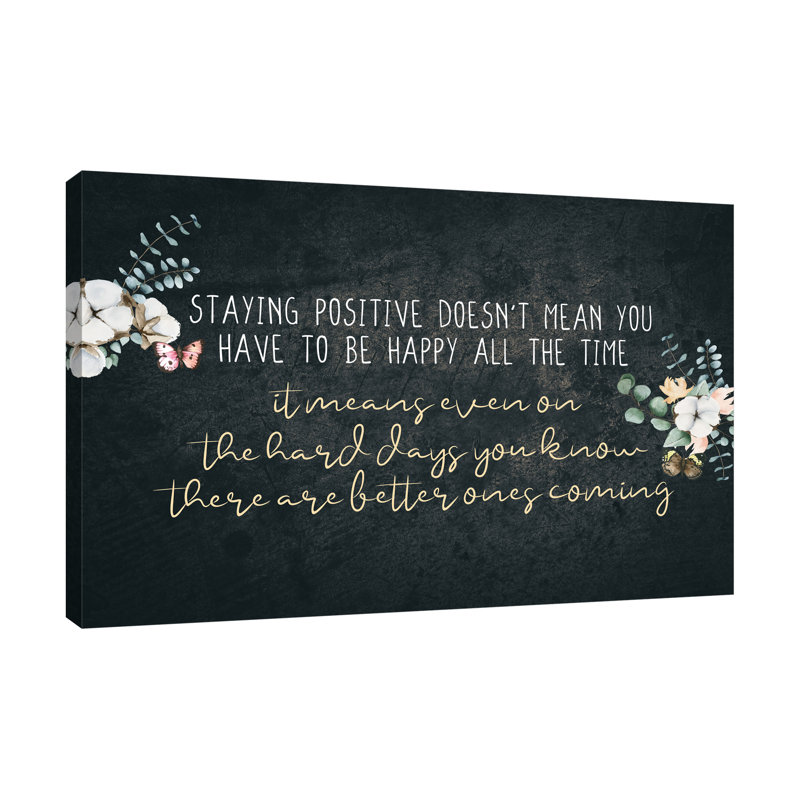 "Staying positive", toile tendue par Kimberly Allen, 16921, H 10 po x l 15 po x P 1,5 po