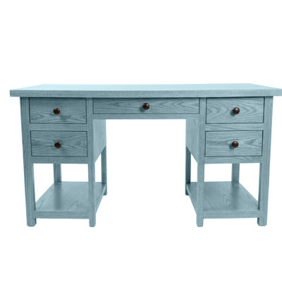 Bureau d'ordinateur en chêne massif Modern