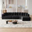 Ensemble de canapé modulaire moderne en L avec coussins, canapé d'angle en chenille pour le salon
