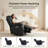 Dual-Motor Swivel Glider Power Recliner With Massage And Heat, LED Light Strips-1270625837