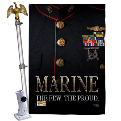 Double Sided 40'' H x 28'' W Polyester Flag Set
