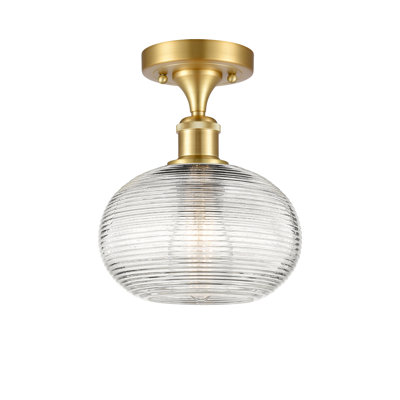Ballston - Adrainne - 1 Light Semi-Flush Mount - Clear Adrainne Shade